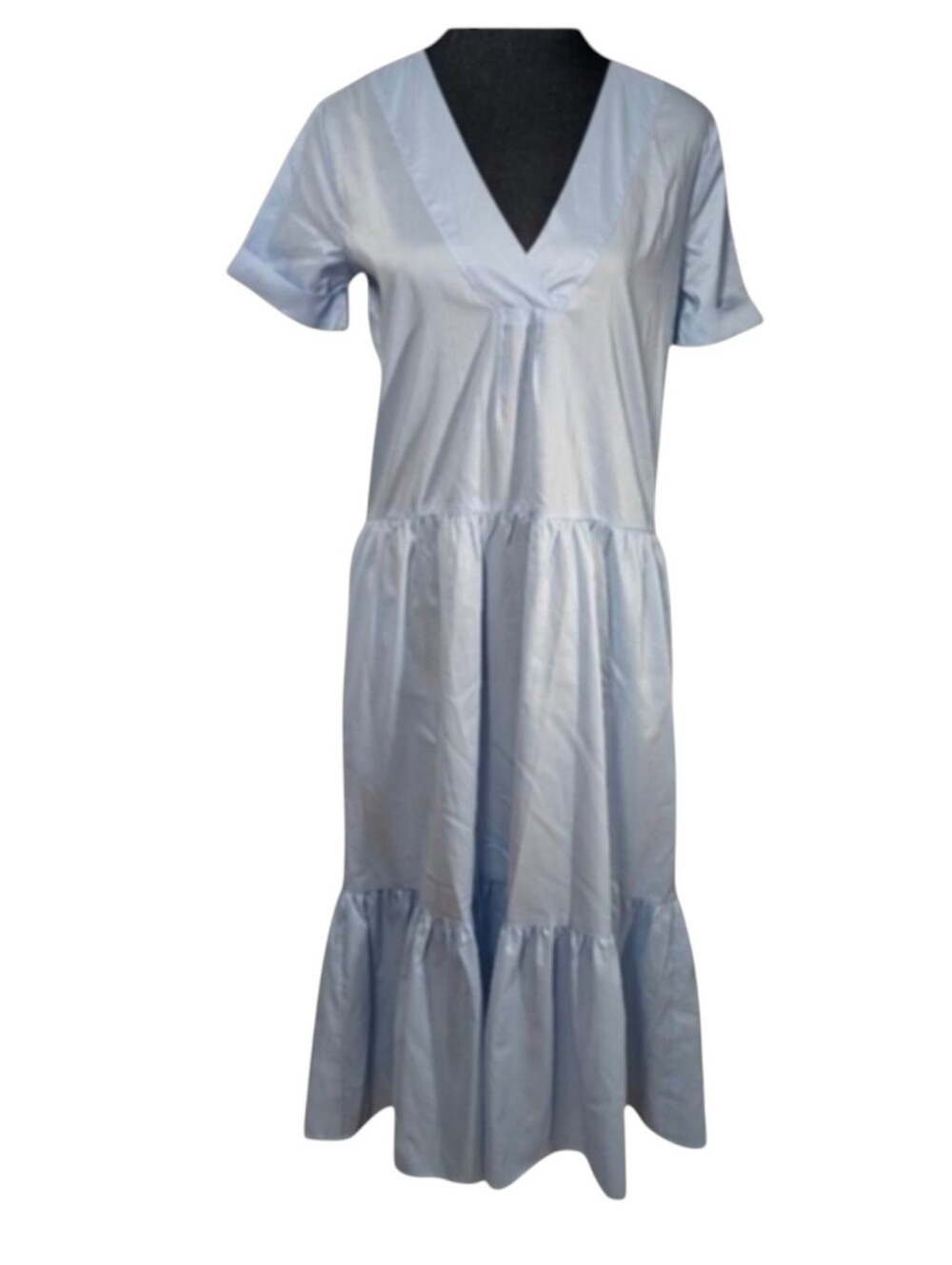 MELLODAY Nordstrom Light Blue Tiered Dress with  Pockets Size XS